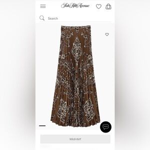 Sandro pleated maxi skirt bandana print 38(6)